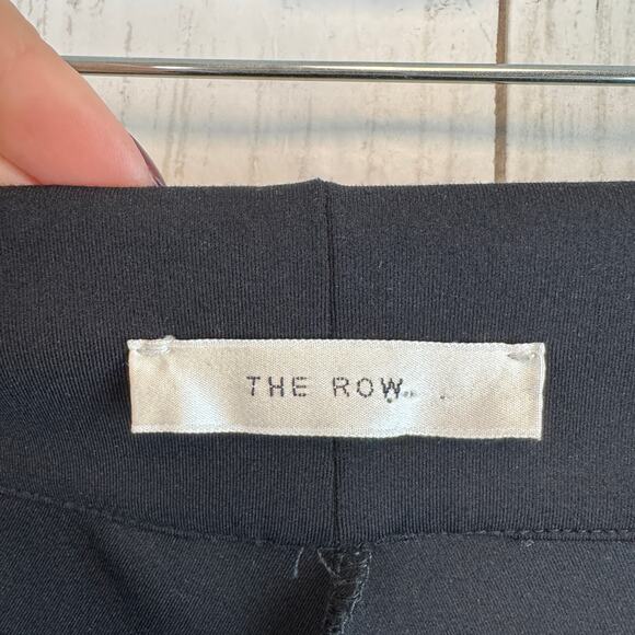 The Row Black Relma Stretch-Scuba Skinny Leggings Ankle Crop Pant Size Large - Picture 10 of 16